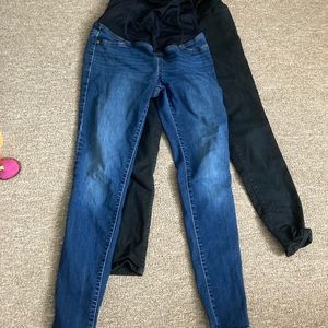 Black and blue target Maternity jeans skinny size 2